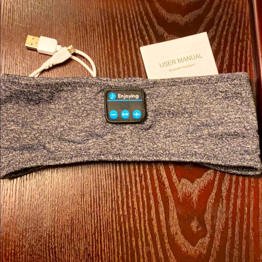 Headband with built in headphones. Never Used.